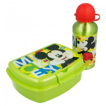 Mickey Mouse - Śniadaniówka + bidon aluminiowy 400 ml