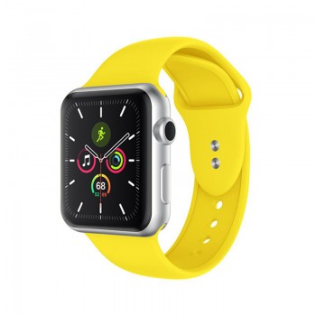 Crong Liquid Band - Pasek Apple Watch 42/44 mm (żółty)