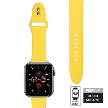 Crong Liquid Band - Pasek Apple Watch 42/44 mm (żółty)