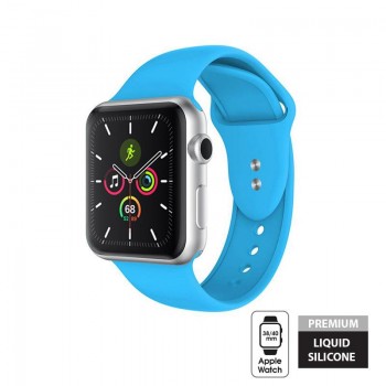 Crong Liquid Band - Pasek do Apple Watch 38/40 mm (niebieski)