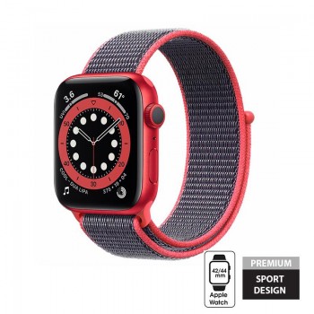 Crong Nylon Band - Pasek sportowy do Apple Watch 42/44 mm (Electric Pink)