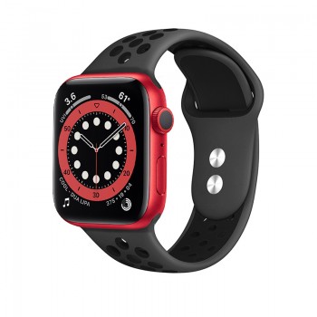 Crong Duo Sport Band - Pasek do Apple Watch 38/40 mm (szary/czarny)