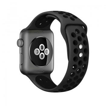 Crong Duo Sport Band - Pasek do Apple Watch 38/40 mm (szary/czarny)