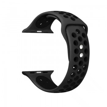 Crong Duo Sport Band - Pasek do Apple Watch 42/44 mm (szary/czarny)