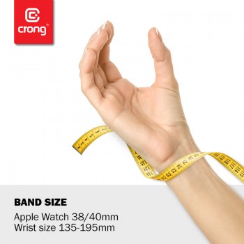 Crong Liquid Band - Pasek do Apple Watch 38/40 mm (czarny)