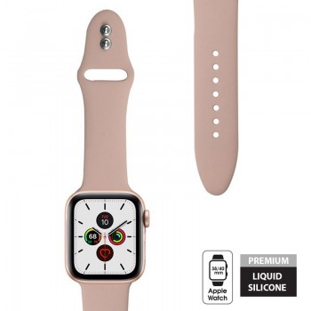 Crong Liquid Band - Pasek do Apple Watch 38/40 mm (piaskowy róż)