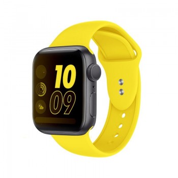 Crong Liquid Band - Pasek do Apple Watch 38/40 mm (żółty)