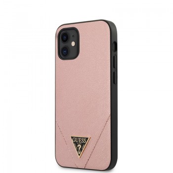 Guess Saffiano V - Etui iPhone 12 Mini (różowy)