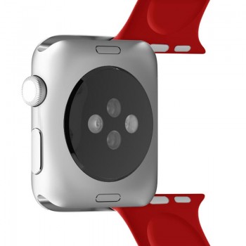 PURO ICON - Elastyczny pasek sportowy do Apple Watch 38 / 40 mm (S/M & M/L) (czerwony)