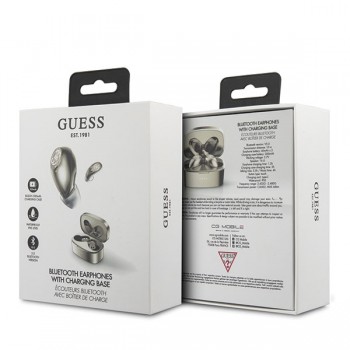 Guess Wireless Earphones 5.0 4H - Słuchawki TWS + stacja dokująca (złoty)