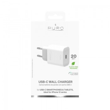 Puro Fast Travel Charger - Ładowarka sieciowa USB-C 20W (biały)