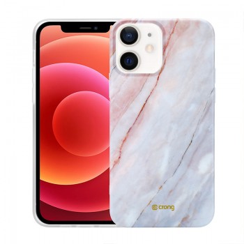 Crong Marble Case - Etui iPhone 12 Mini (różowy)