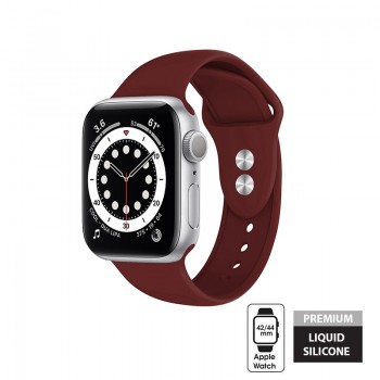 Crong Liquid - Pasek do Apple Watch 42/44 mm (bordowy)