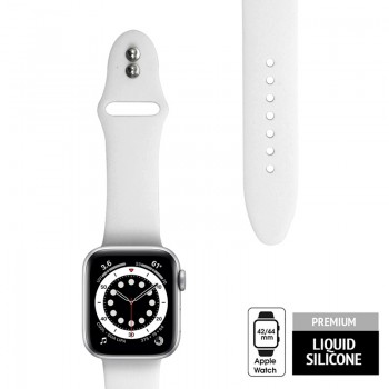 Crong Liquid - Pasek do Apple Watch 42/44mm (biały)