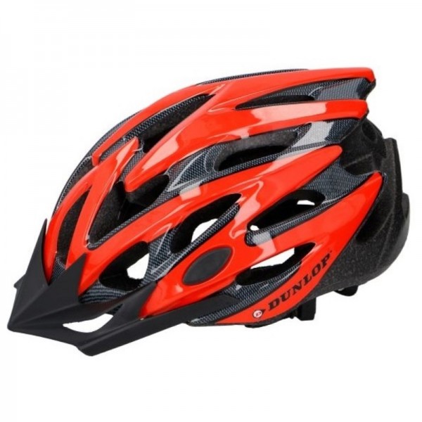 Dunlop - Kask rowerowy MTB (Czerwono-czarny)