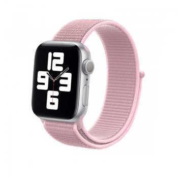 Crong Nylon - Pasek sportowy do Apple Watch 38/40mm (Powder Pink)
