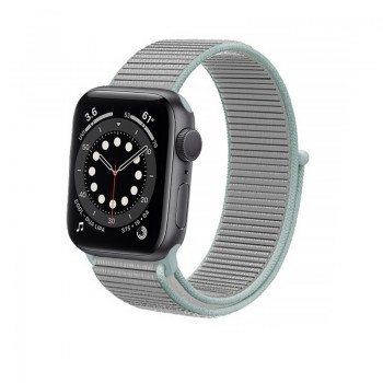 Crong Nylon - Pasek sportowy do Apple Watch 38/40mm (Pastel Grey)