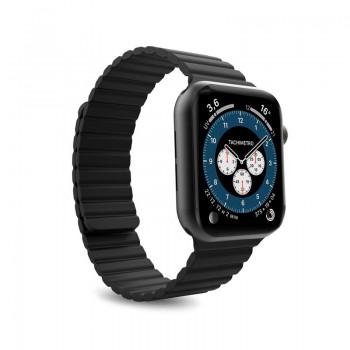 PURO ICON LINK - Magnetyczny pasek do Apple Watch 38 / 40 mm (S/M) (czarny)