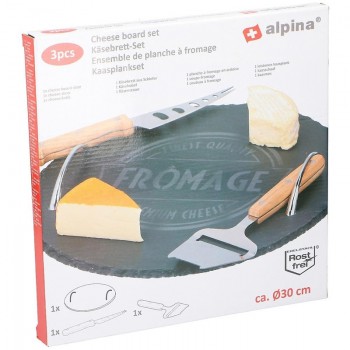 Alpina - Deska do krojenia sera + 2 narzędzia