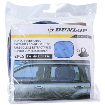 Dunlop - Roleta / osłona przeciwsłoneczna do samochodu 2szt (Niebieski)