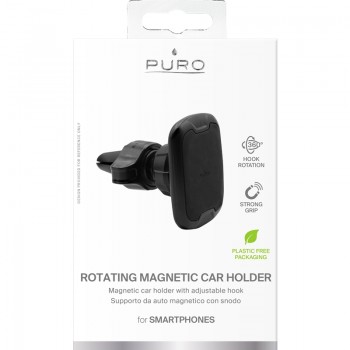 PURO Rotate Magnet Car Air Vent Holder -  Magnetyczny uchwyt samochodowy (czarny)