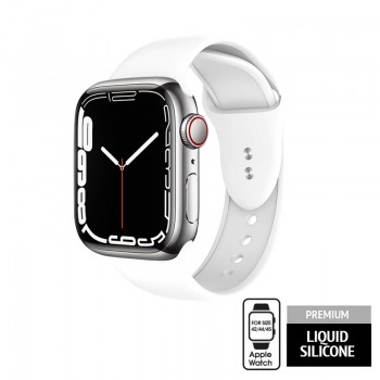 Crong Liquid - Pasek do Apple Watch 42/44/45 mm (biały)