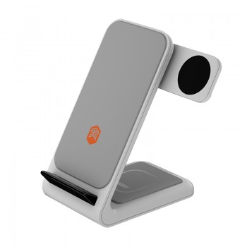 STM ChargeTree Swing – Ładowarka bezprzewodowa 3w1 do iPhone, AirPods i Apple Watch (biały)