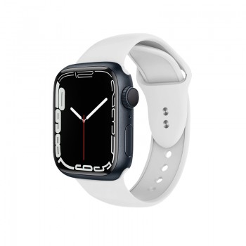 Crong Liquid - Pasek do Apple Watch 42/44/45 mm (biały)