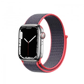Crong Nylon - Pasek sportowy do Apple Watch 42/44/45 mm (Electric Pink)