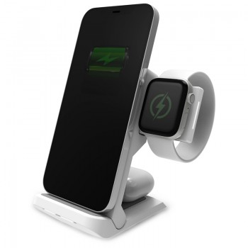 STM ChargeTree Go – Mobilna ładowarka bezprzewodowa 3w1 do iPhone, AirPods i Apple Watch (biały)
