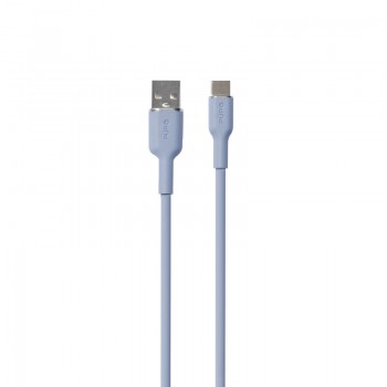 PURO ICON Soft Cable – Kabel USB-A do USB-C 1.5 m (Powder Blue)