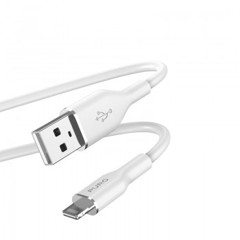PURO ICON Soft Cable – Kabel USB-A do Lightning 1.5 m (White)