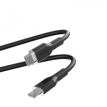 PURO ICON Soft Cable – Kabel USB-C do Lightning 1.5 m (Black)