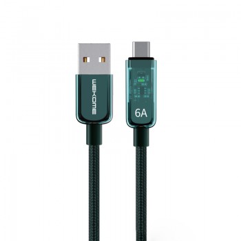 WEKOME WDC-180 Vanguard Series - Kabel połączeniowy USB-A do USB-C Fast Charging 1 m (Zielony)
