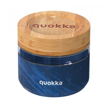 Quokka Deli Food Jar - Pojemnik szklany na żywność / lunchbox 500 ml (Wood Grain)