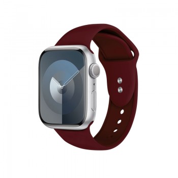 Crong Liquid - Pasek do Apple Watch 42/44/45/49 mm (bordowy)