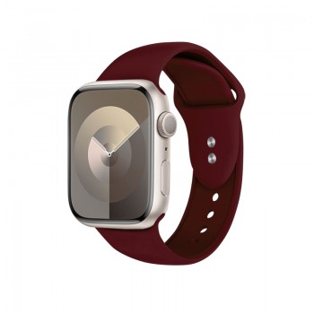 Crong Liquid - Pasek do Apple Watch 42/44/45/49 mm (bordowy)